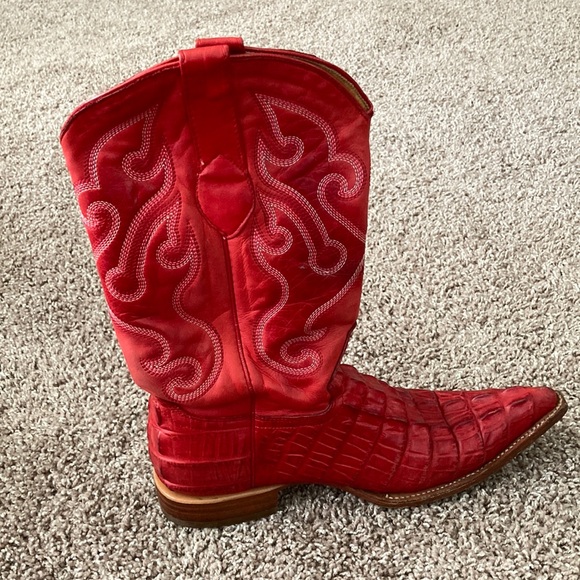 Handmade Los Altos Genuine Crocodile Cowboy Boots - like NEW (size 7.5) - Picture 3 of 16